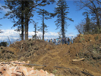 縣委常委、縣政府副縣長胡濟均到王崗坪調研生態旅游開發建設項目